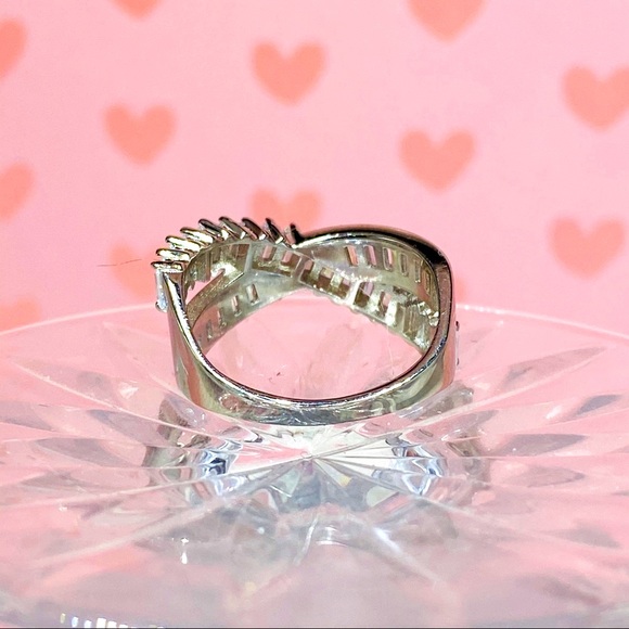 ❌ SOLD ❌  14k white gold ring 3 CT diamond band - Picture 10 of 11